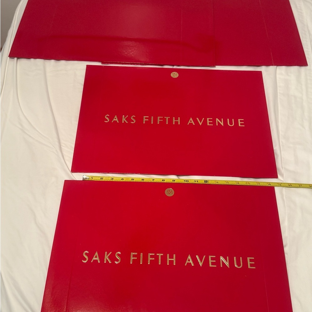 2 Saks Fifth Avenue Big  Red Boxes